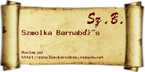 Szmolka Barnabás névjegykártya